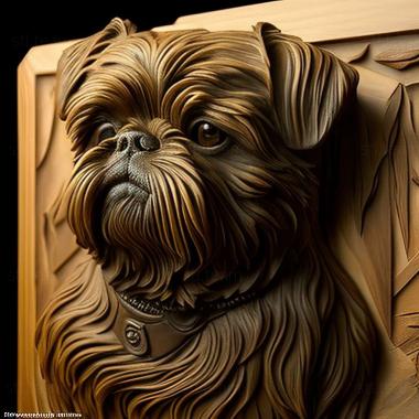 3D model Brussels Griffon dog (STL)